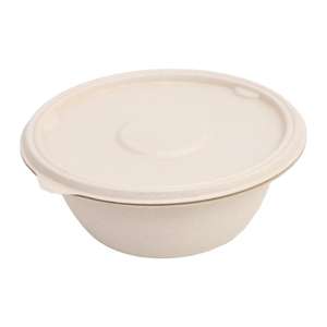 750ml Biodegradable Round Food Container with <b>Secure</b> Lid for Restaurant Takeaway Delivery and Storage Available In Bulk Quantity - Product Image 4