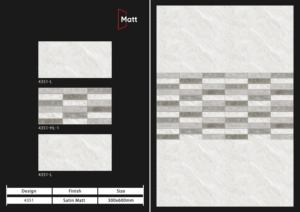 Carreaux de céramique mats polyvalents 30x60 cm, idéaux pour les applications résidentielles où la praticité rencontre le style contemporain doux. - Product Image 2