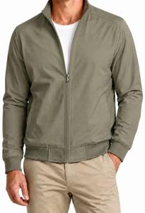 Chaqueta Bomber Casual de Lona Premium para Hombre, Color Verde Oliva, Cierre Completo, Ropa de Invierno, Logotipo Personalizado, Fabricante OEM - Product Image 2