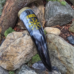 500ml Capacity Carving Drinking Horn Original Genuine Horn Viking Drinking Horn Beer Mead Food Safe No Leak At Wholesale Price - Product Image 2