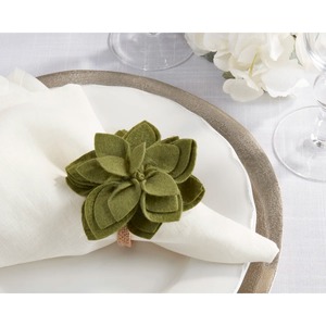 Fabric Flower Napkin <b>Ring</b> 4.5cm Width Eco-Friendly Modern Table Decoration Wedding Accessory - Product Image 5