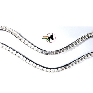 Cadena de cuero con botón de liberación rápida para ceñilla, carcasa vacía para fácil cambio de cristales DIY, accesorios ecuestres - Product Image 1