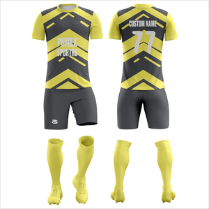 ชุดฟุตบอลแบบซับลิเมชั่นขายส่ง |   ออกแบบฟรีตามสั่ง |   เสื้อฟุตบอลพิมพ์ลายระบายอากาศได้ดีสำหรับทุกเพศและชุดยูนิฟอร์มแขนสั้น - Product Image 2