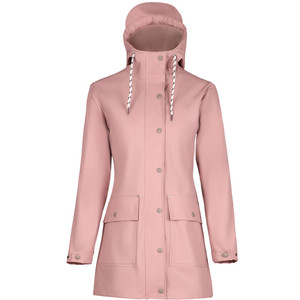 Trendy <b>Pink</b> Rain <b>Jacket</b> <b>Waterproof</b> Hooded Coat for Women Soft Matte Fashion Rainwear Casual Outdoor Windbreaker Elegant Top New - Product Image 1