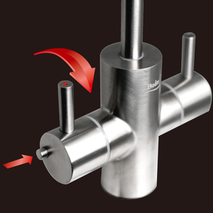 Distributeur d'eau chaude et froide instantanée sous évier Buder BD-3004A 4L avec robinet en acier inoxydable à arc haute. - Product Image 4