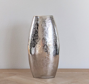 Luxury Hammered Aluminum Flower <b>Vase</b> <b>Set</b> Modern Metallic Silver Finish Wedding Decorative Table Centerpiece Eco-Friendly - Product Image 3