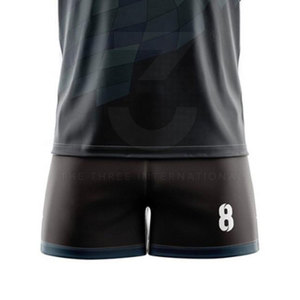 Ensemble d'uniformes de rugby de qualité supérieure avec logo personnalisé, tissu respirant à séchage rapide, service OEM, fournisseur en gros, faible MOQ, trois (3) - Product Image 5