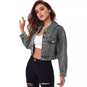 <b>Denim</b> <b>Jacket</b> with Embroidered Logo OEM ODM Service New Design Best Selling Custom Women <b>Denim</b> <b>Jacket</b> Premium Quality Casual - Product Image 3