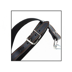 Leather Head <b>Harness</b> Adjustable Neck Support with Steel Chain for Weight Lifting Strength Training Unisex Cowhide Gear - Product Image 6