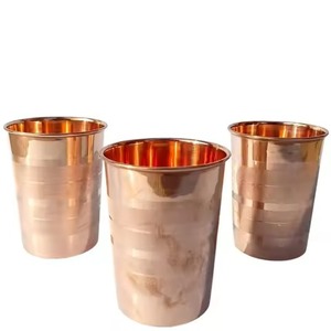 Juego de Vasos de Cobre con Base Escalonada, Pulidos, Ecológicos, Portátiles, de 350 ml, para Decoración Minimalista de Mesa, Oficinas y Hostelería - Product Image 6