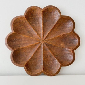 Wooden Rectangle Serving Plate Solid Color Minimalist Design Durable Handmade Dishes & Plates Stylish plate Flower plate - Product Image 5
