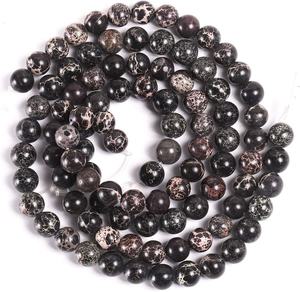 Cuentas de Jaspe Negro Natural, Lisas, en Hilo Completo de 15.5 Pulgadas, Cuentas Sueltas para Joyería, Certificadas por IGI, ZUBEDA GEMS JEWELRY - Product Image 4