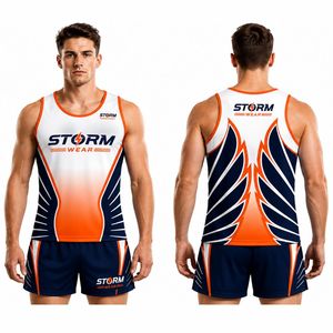 Conjunto de Uniforme de Atletismo Personalizable de Poliéster, Nuevo Diseño, Jersey sin Mangas, Fabricación de Uniformes Deportivos para Hombre - Product Image 4