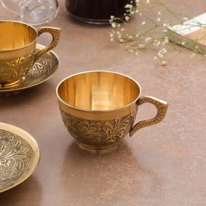 Handcrafted Pure Copper Tea Coffee Mug with Matching <b>Saucer</b> Hammered Finish Moscow Mule <b>Cup</b> Bulk Supplier OEM ODM Export India - Product Image 3