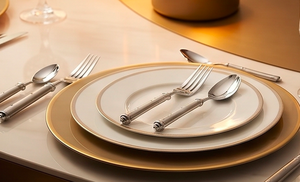 Juego de cubiertos ACME Hollow Matte Satin de acero inoxidable con acabado satinado mate, perfecto para comedor, cocina y restaurante. - Product Image 6