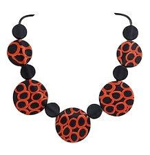 Résine ronde aspect traditionnel bois et résine perles de mode femme collier en gros bijoux de mode accessoires femmes - Product Image 3