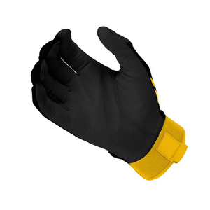 Guantes de Bateo Negros y Amarillos, Guantes Deportivos de Dedo Completo para Softbol, para Adultos, Guantes Deportivos para Exteriores con Correas Ajustables - Product Image 4