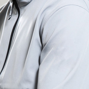Chaqueta de Forro Polar con Capucha para Hombre, Color Gris, con Cierre de Cremallera, Resistente al Viento, Informal, para Otoño, Exterior de Poliéster, Corte Regular - Product Image 4