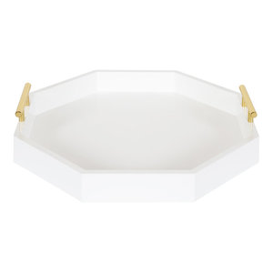 Excellent Quality Handmade Mango Wood Decorative Serving Tray Green Finish Printed Tray With Metal Handles <b>Happy</b> <b>Place</b> - Product Image 5