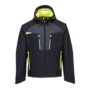 Veste d'hiver imperméable respirante à capuche zippée en softshell coupe-vent pour homme, couleur unie, fabriquée au Pakistan - Product Image 4