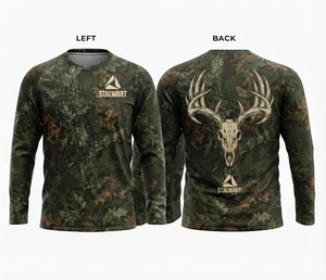 Veste de chasse à manches longues pour homme Stalwart, impression par sublimation, softshell respirant, imperméable, coupe-vent, polyester/coton - Product Image 3