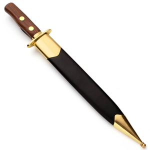 Couteau de chasse à lame fixe LEGACY BLADES de qualité industrielle avec manche en bois, lame en acier inoxydable, étui en cuir, garantie 3 ans - Product Image 3
