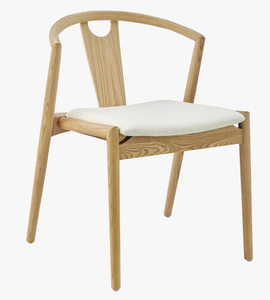 Silla de Comedor de Alta Calidad con Acabado de Madera Natural, Estilo Europeo, Muebles de Cocina Sencillos, Silla Tapizada de Ocio, Pedido al por Mayor - Product Image 2