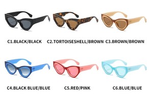 Trendy UV400 Retro Oval Sunglasses for Unisex Custom Logo <b>Small</b> Cat Eye Vintage <b>Black</b> PC Eyeglasses <b>Small</b> Cat Eye Vintage Sun - Product Image 6