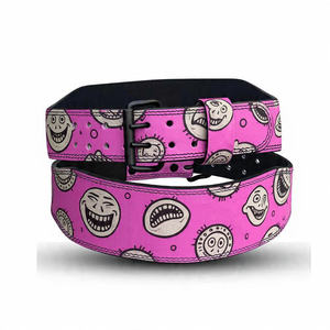 Cinturón de levantamiento ancho de cuero de 10 mm con doble punta para soporte lumbar, cinturón de levantamiento de pesas de cuero con diseño de anime para culturismo - Product Image 6