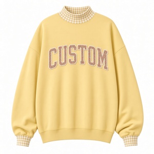 <b>Women</b>’s Graphic Pullover Sweatshirt Oversized Relaxed Silhouette <b>Checkered</b> Everyday Casual Wear - Product Image 2