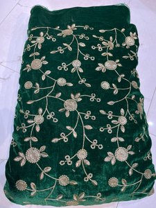 Rich Quality Velvet Embroidery Material with Sparkling Sequins for Wedding Gown Formal Wear and Designer Fashion Collection - Product Image 2