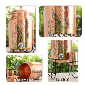 Mahogany Copper Water Dispenser Rich Color Copper Water Dispenser Solid Finish Wholesale Supply Copper Water Dispenser - Product Image 6