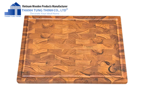 Thanh Tung Thinh Wooden Cutting Board Rectangle Handmade Rustic Kitchen Use Vietnam Made - Product Image 3