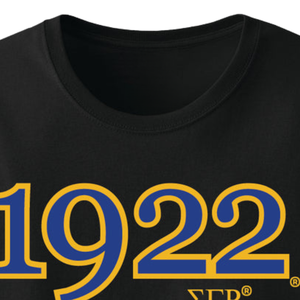 Camiseta Bordada con el Año de Fundación de Sigma Gamma Rho 1922, Camiseta Personalizada de la Hermandad Griega, Algodón, Estilo Casual Universitario, Venta al Por Mayor OEM - Product Image 2