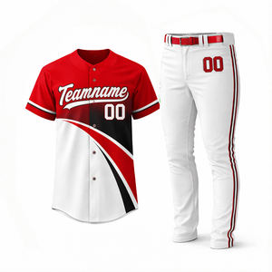 Vêtements de softball respirants à séchage rapide, jersey boutonné pour garçons, unisexe, chemises noires pour hommes - Product Image 1