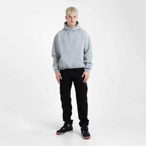 Sudadera con Capucha Oversize de 500 g/m² con Logotipo Personalizado para Hombre, Estilo Urbano Liso, Sudadera con Capucha de Forro Polar Unisex al por Mayor - Product Image 5