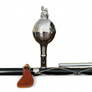 Masse de tambour-major sur mesure en cuivre et acier inoxydable de haute qualité, avec gravure de votre nom (motifs en haut et en bas), magnifique, longueur 60 pouces, meilleur prix - Product Image 2