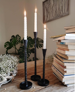 Candelabros de Hierro - Portavelas de Hierro - Portavelas Negro Hecho a Mano, Duradero y Portátil para Navidad, Pascua y el Hogar - Product Image 2