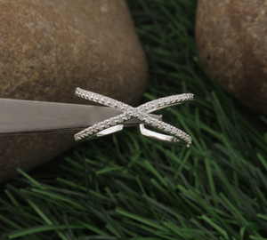 Anillo Minimalista de Circonita Cúbica al por Mayor, Anillo Apilable Delgado Chapado en Plata 925, Anillo de Eternidad Fino de Circonita Cúbica para Mujer, Joyería a Granel - Product Image 5