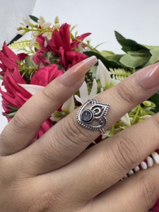 Handmade <b>Crown</b> Set In Silver Plated Amethyst <b>Ring</b> Vintage Round Shape Statement <b>Ring</b> For Women - Product Image 1
