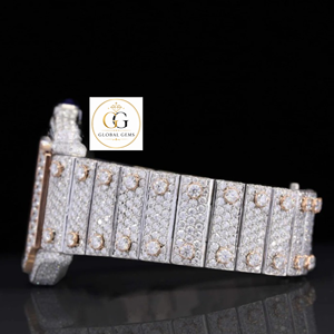 Reloj de Lujo Hip Hop con Diamantes, Completamente en Oro, con Diamantes CZ, de Acero Inoxidable para Hombre y Accesorios de Moda a Precio de Exportación - Product Image 3