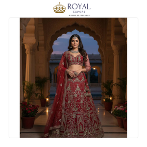 Proveedor Mayorista de Ropa India para Bodas, Lehenga Choli de Tela Suave con Trabajo de Lentejuelas para Mujer - Product Image 6