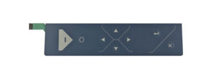 Panel de Control de Membrana Personalizado con Superposición Gráfica y Botones Táctiles para Sistemas de Equipos Electrónicos - Product Image 3