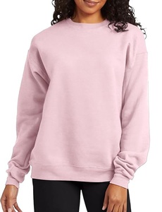Breathable Eco-Friendly <b>Mens</b> <b>Pink</b> Color O-Neck Sweatshirts Thick Regular Fit Heavyweight Vintage Winter Sweatshirts OEM Services - Product Image 3