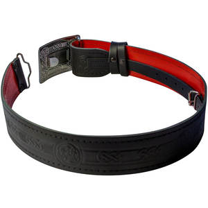 Cinturón de Cuero con Diseño de Cardo Celta, Forrado, de 2.25 Pulgadas de Ancho, de Alta Calidad, con Diseño Repujado, para Kilt Highland, Superventas - Product Image 4