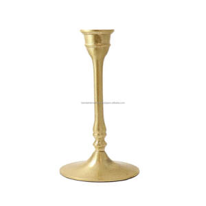 Aluminium <b>Taper</b> <b>Candle</b> Holder With Gold Finished Metal <b>Taper</b> <b>Candle</b> Holder For Home Lighting Decoration - Product Image 2