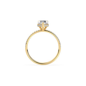 Anillo Solitario REYES con Halo Oculto de Moissanita en Forma de Corazón, Plata de Ley 925, Diseño Nuevo, Joyería Fina, Accesorios de Lujo para Mujer - Product Image 6