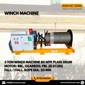 Treuil électrique robuste INOVIC CRM 3 tonnes avec câble en acier inoxydable |   Équipement de levage industriel jaune durable - Product Image 5