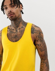 Men's Solid Color <b>Yellow</b> <b>Tank</b> <b>Top</b> O-Neck Casual Knitted Sleeveless Vest - Product Image 2