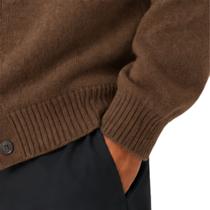 Cardigan en laine mélangée pour homme, coupe décontractée, doux et chaud, tricoté, col en V, boutonné, pull classique décontracté pour l'hiver, idéal pour la superposition quotidienne - Product Image 6